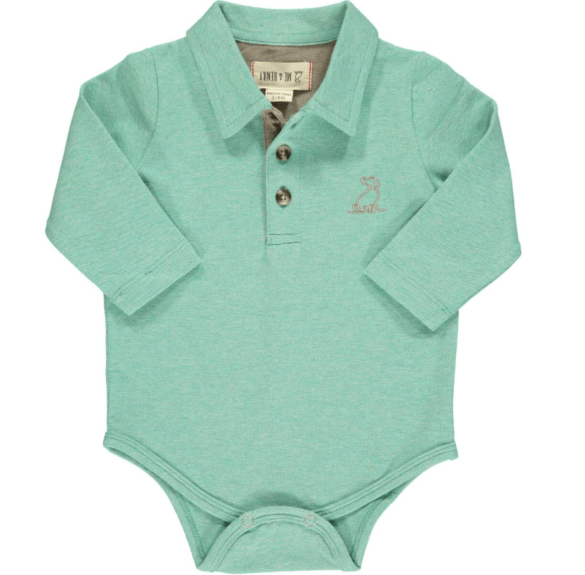 Me & Henry Seymour Polo Onesie Mint Green