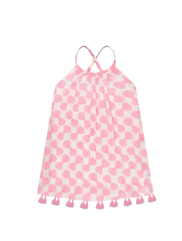 Mini Chantal Girl's Sundress Shell Beach Pink 4 Mini Chantal Girl's Sundress Shell Beach Pink 4