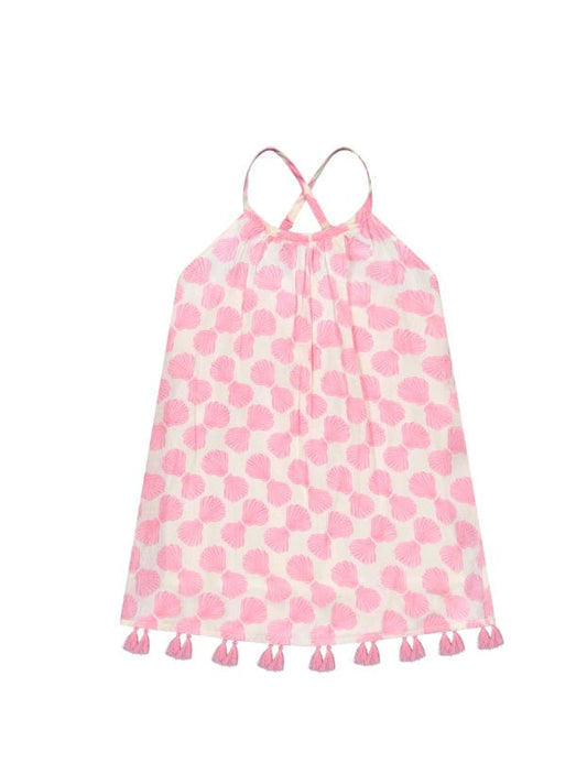 Mer St Barth Mini Chantal Girl's shell beach pink Dress