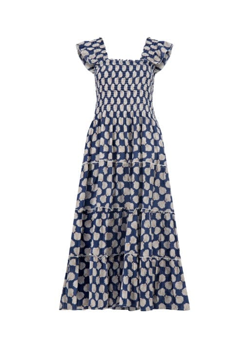 Mer St Barth Paloma Women's Maxi Dress Shell Beach Navy