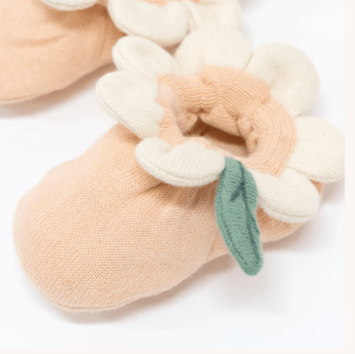 Meri Meri PEACH DAISY BABY BOOTIES