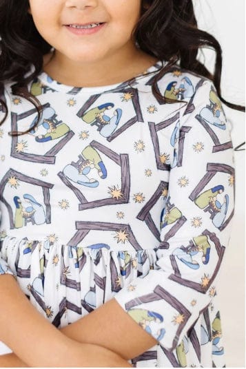 Mila an Rose Nativity Pocket Twirl Dress