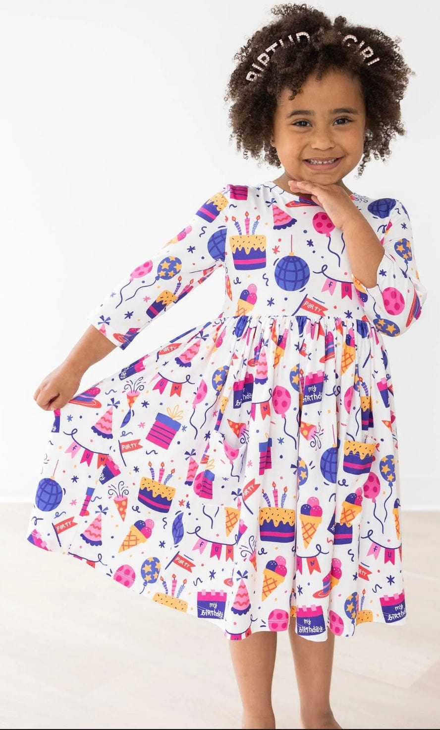 Happy Birthday Pocket Twirl Dress
