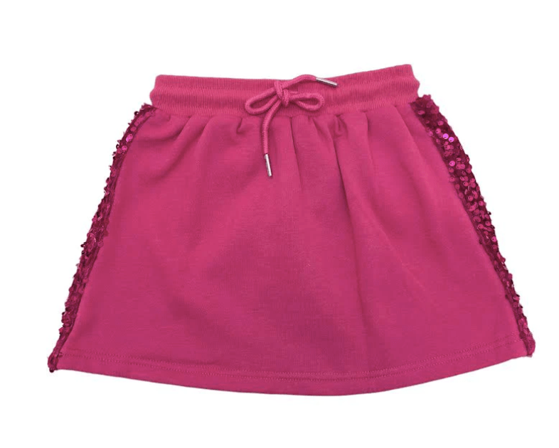 Molly Bracken GIRLS KNITTED SKIRT Fushia w/ sequin side