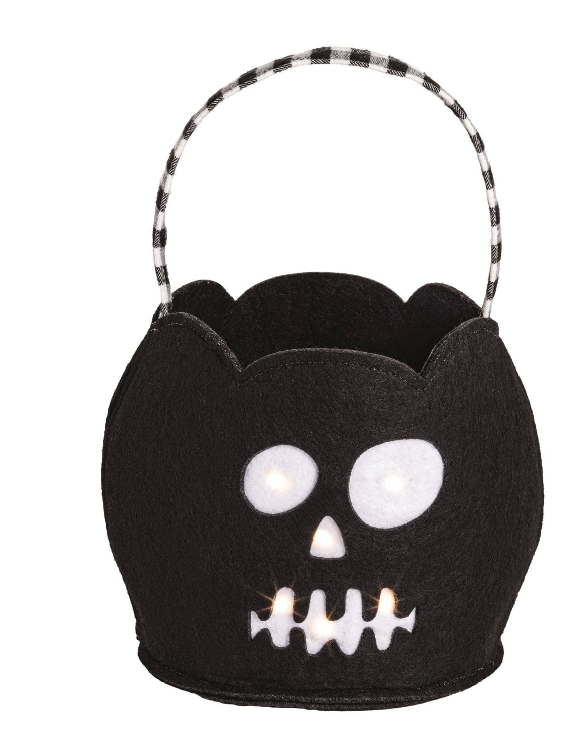 Mud Pie Skelton LED treat bucket