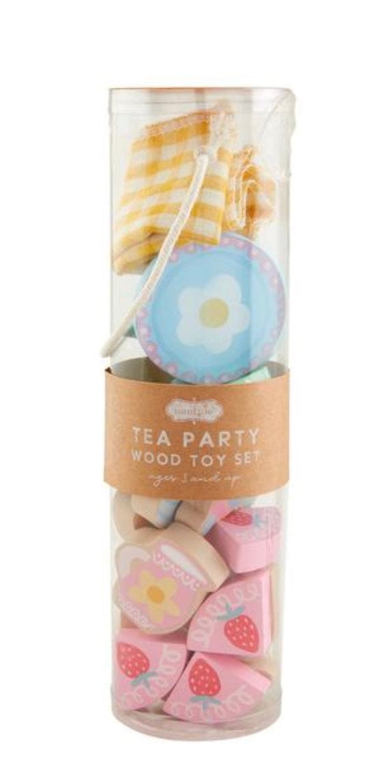 Mud Pie Wood Tea party set