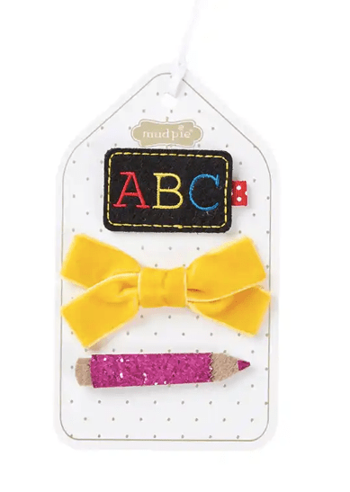 MudPie Default Mud Pie PINK PENCIL HAIR CLIP SET