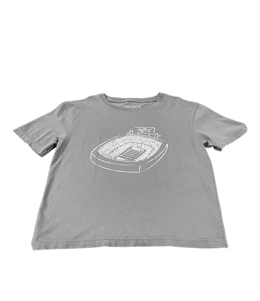 Mustard and Ketchup Kids Gray football T shirt