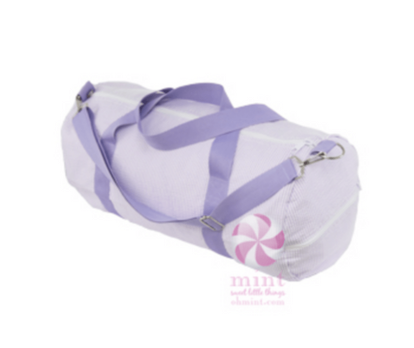 Oh Mint Default Lilac Seersucker Medium Duffel