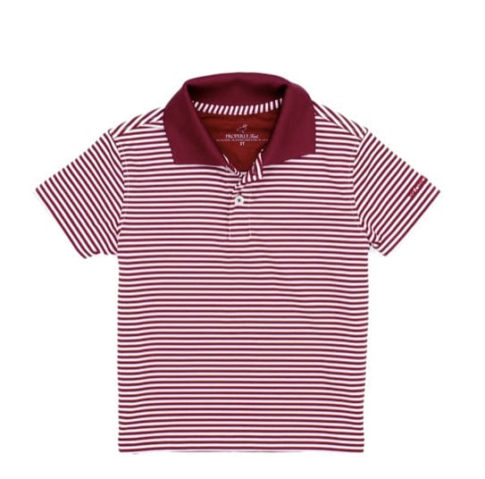 Patty Von tour Boys Dallas Polo Maroon Stripe