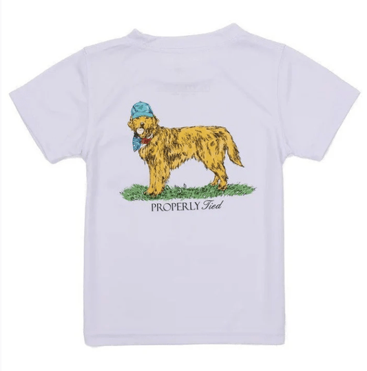 Patty Von tour Properly Tied American Pup White Performance T-shirt