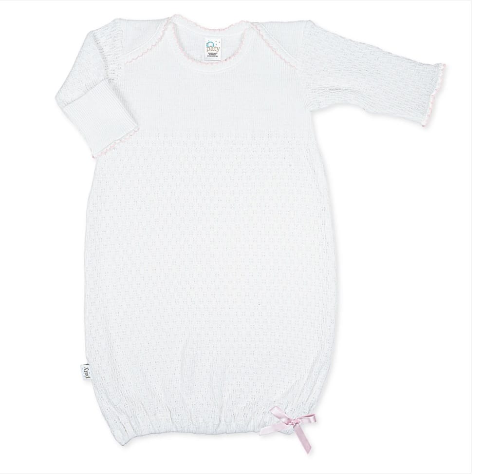 PATY White/Pink Paty Overlap Gown