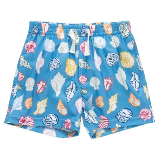 PINK CHICKEN Pink Chicken Boys Swim Trunk - Blue Seashells