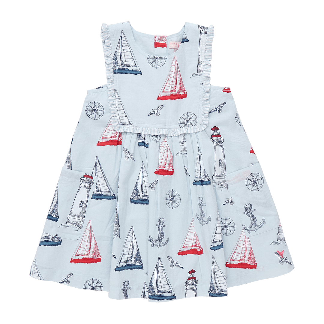 Girls Courtina Dress - Nautical Adventure Girls Courtina Dress - Nautical Adventure