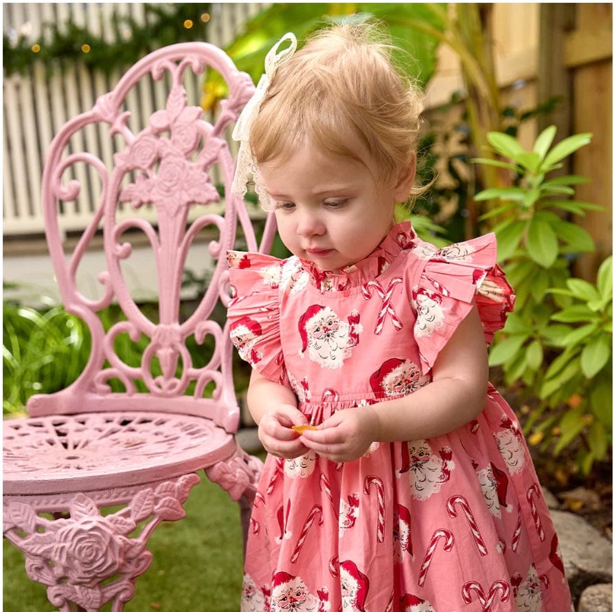 Pink Chicken Pink Candy Cane Santa Dress