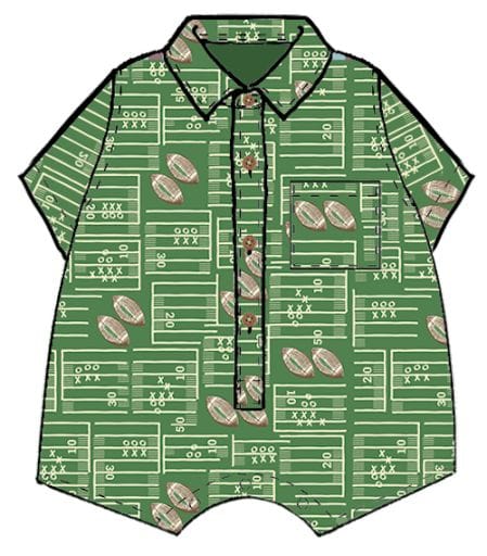 PINK CHICKEN Pink Chicken Boys Infant Boys-bubbles/rompers/sets Baby Boys Easton Jumper - Football Field