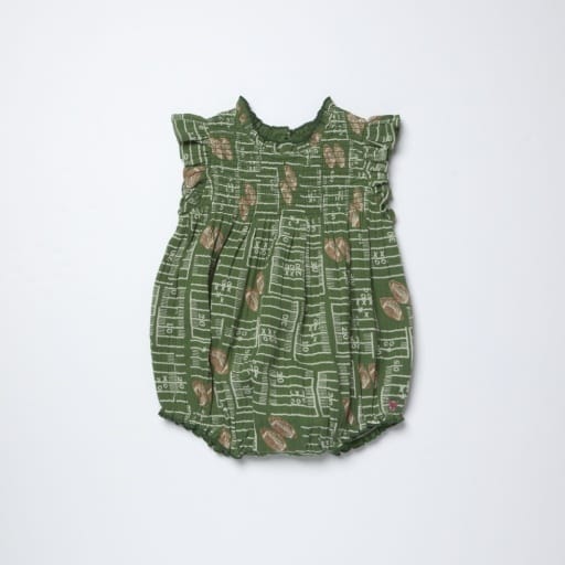 PINK CHICKEN Pink Chicken Girls Infant Girls-bubbles/dress/rompers/sets Baby Girls Stevie Bubble - Football Field