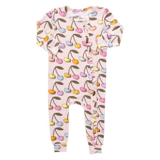 PINK CHICKEN Pink Chicken Ruffle Romper Cloud Pink Cherry