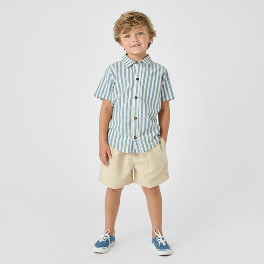 Pink Chicken Boys Jack Shirt - Blue Stripe