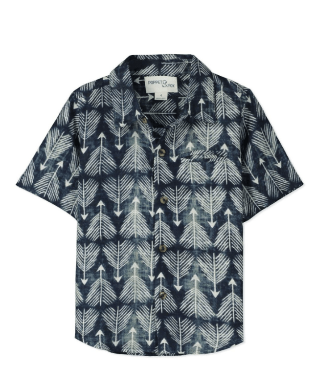 Poppet and Fox Smart shirt in Jodhpur arrow print
