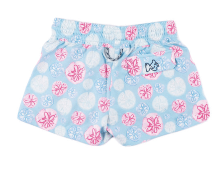 Prodoh Girl’s Beach Cruiser Shorts in Sand Dollar Print
