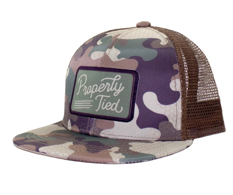 Properly Tied Properly Tied Boys Sportsman Trucker Hat Delta Woodland Camo