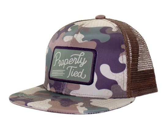 Properly Tied Properly Tied Boys Sportsman Trucker Hat Delta Woodland Camo