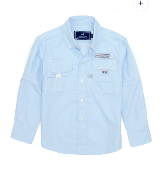 properly tied Boys Performance Fishing Shirt