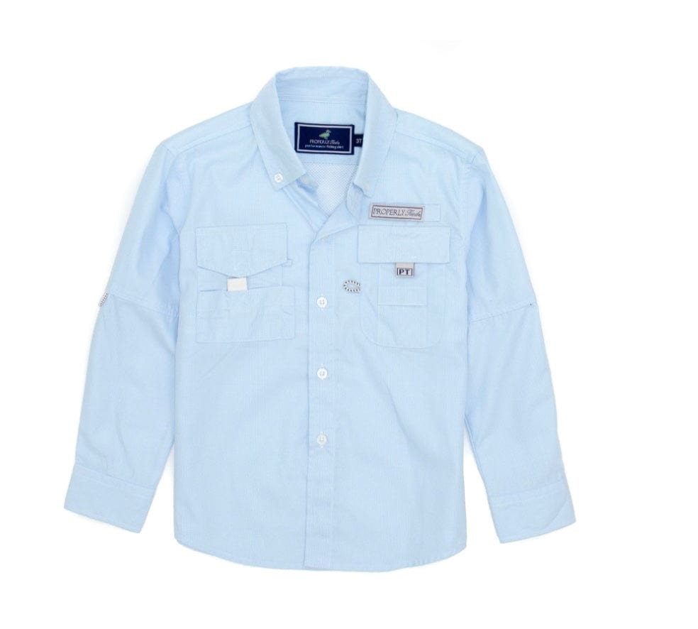 Properly Tied Performance Fishing Shirt Aqua