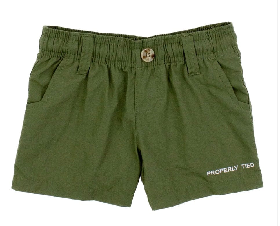 Properly Tied Boys Mallard shorts Olive