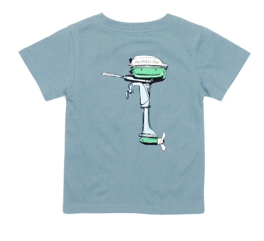properly tied Boys Boat Motor SS Steel Blue