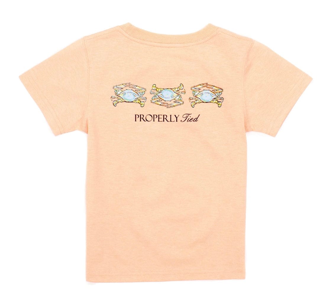 properly tied Boys Triple Crab SS Melon