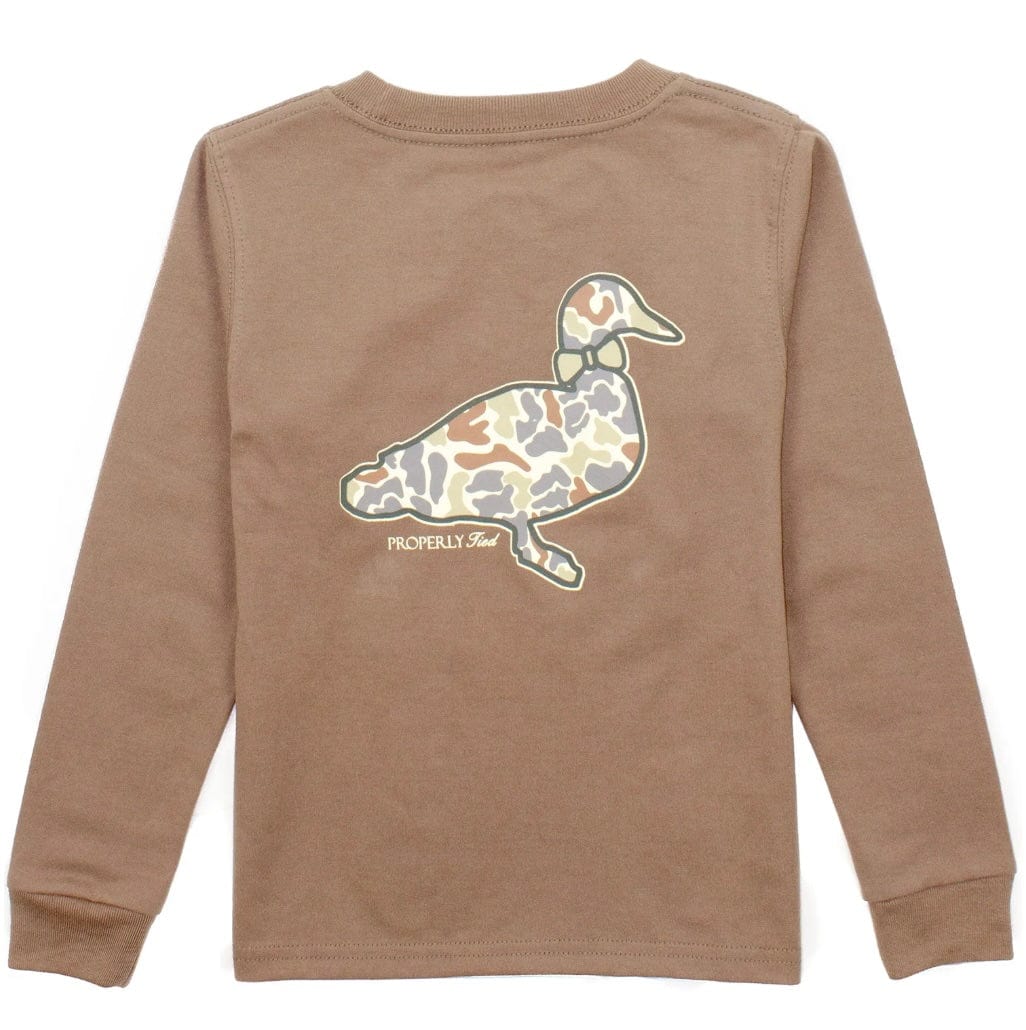 Properly Tied Field Camo L/S walnut T shirt
