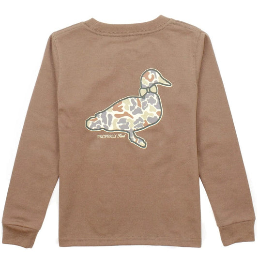 Properly Tied Field Camo L/S walnut T shirt