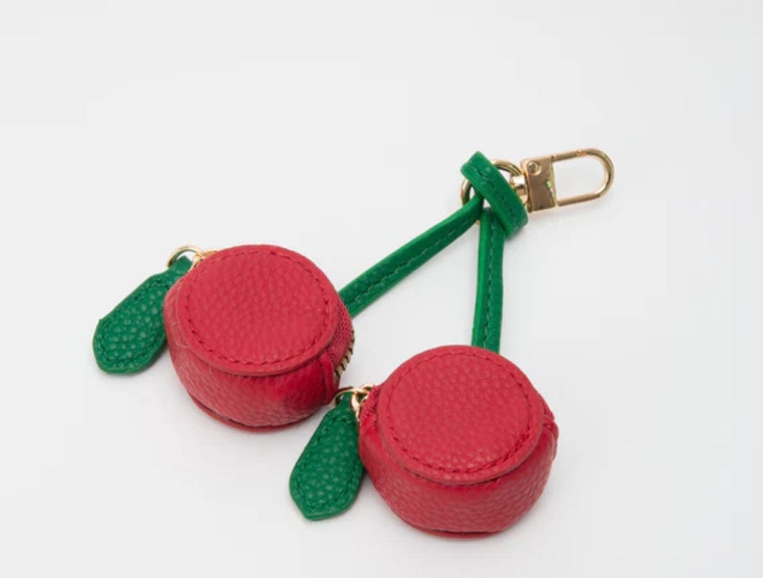 Queens designs red strawberry Fruit bag charm