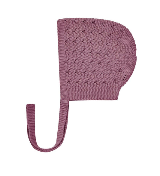 Quincy Mae KNIT BONNET MULBERRY