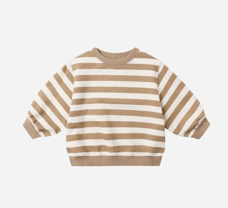 Quincy Mae CREW SWEATSHIRT  GOLD STRIPE