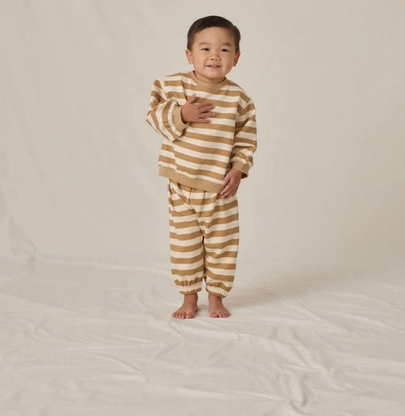 Quincy Mae SWEATPANTS GOLD STRIPE