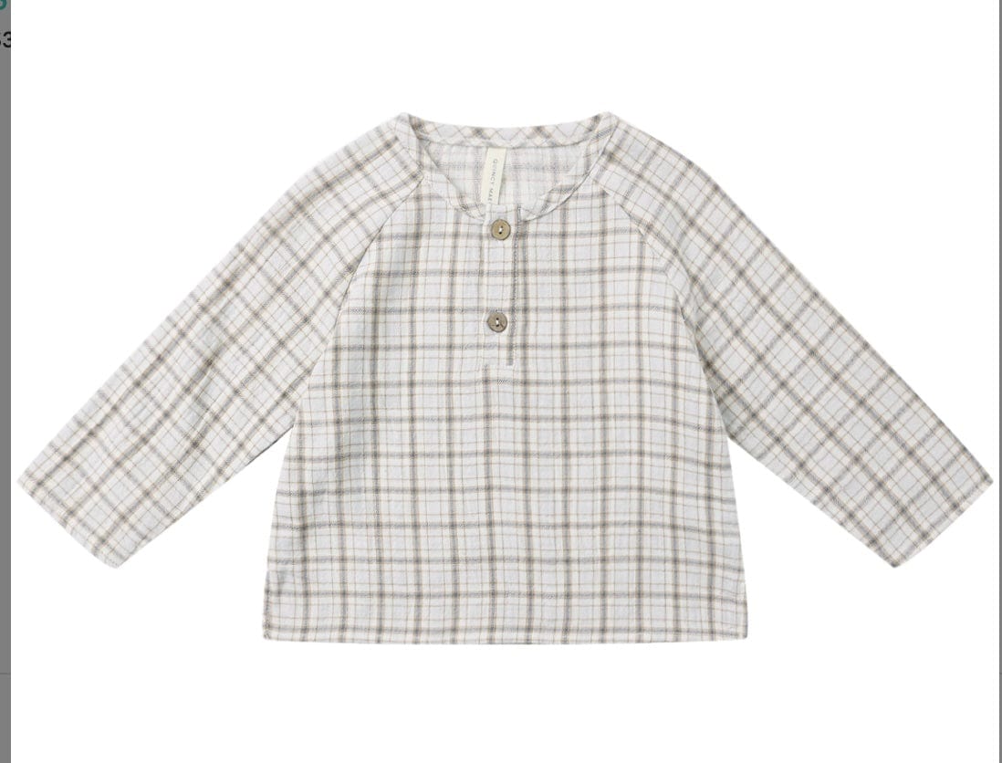 Quincy Mae ZION SHIRT BLUE PLAID