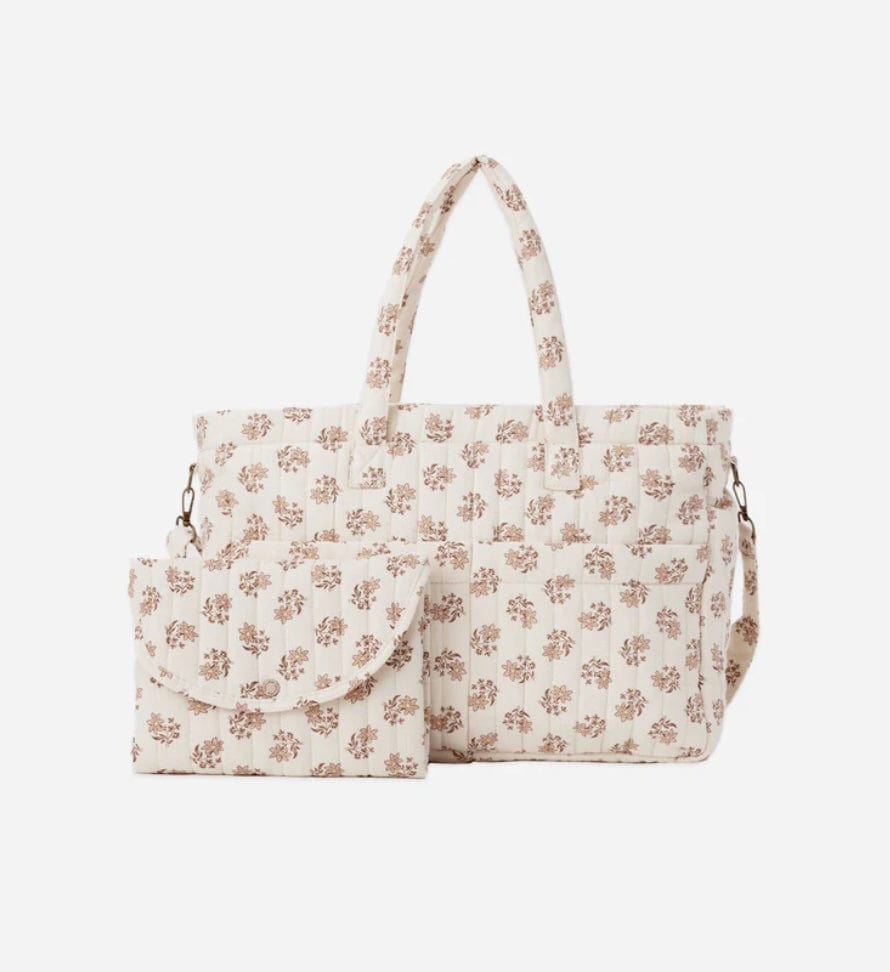 Quincy Mae Quincy Mae  Diaper Bag  Changing Pad Set Daylily