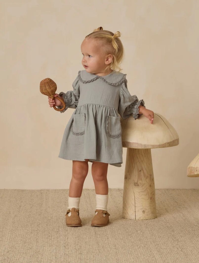 Quincy Mae Quincy Mae  Marisol Dress Steel Blue