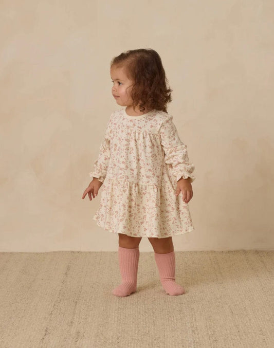 Quincy Mae Tiered Jersey Dress French Garden