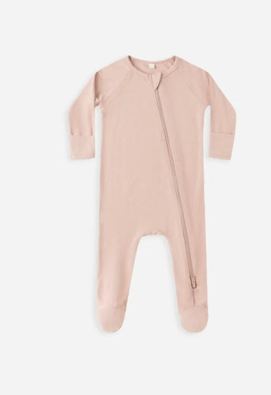 Quincy Mae Quincy Mae Bamboo Zip Footie Rose