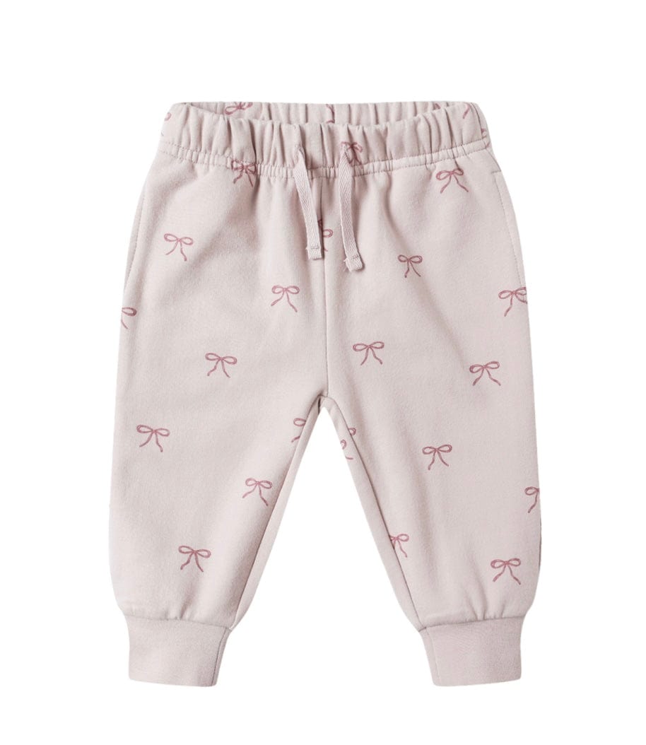 Quincy Mae RELAXED FLEECE SWEATPANT  BOWS