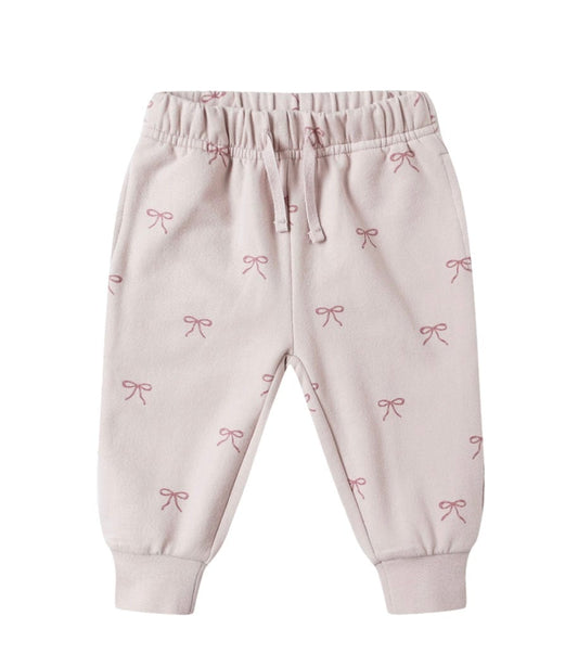 Quincy Mae RELAXED FLEECE SWEATPANT  BOWS