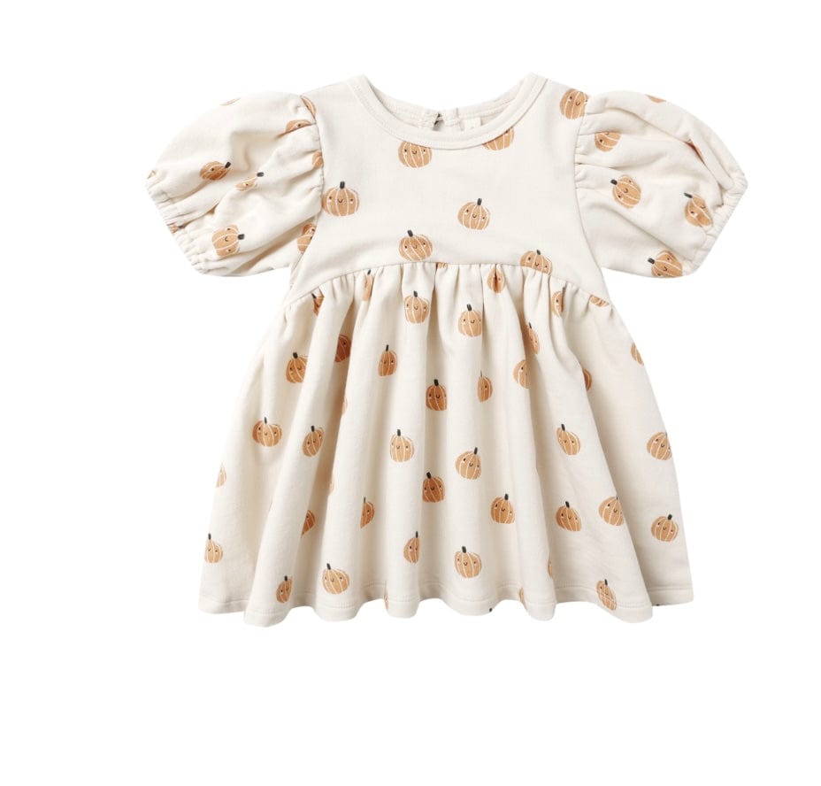 Quincy Mae DARLA DRESS SMILEY PUMPKINS