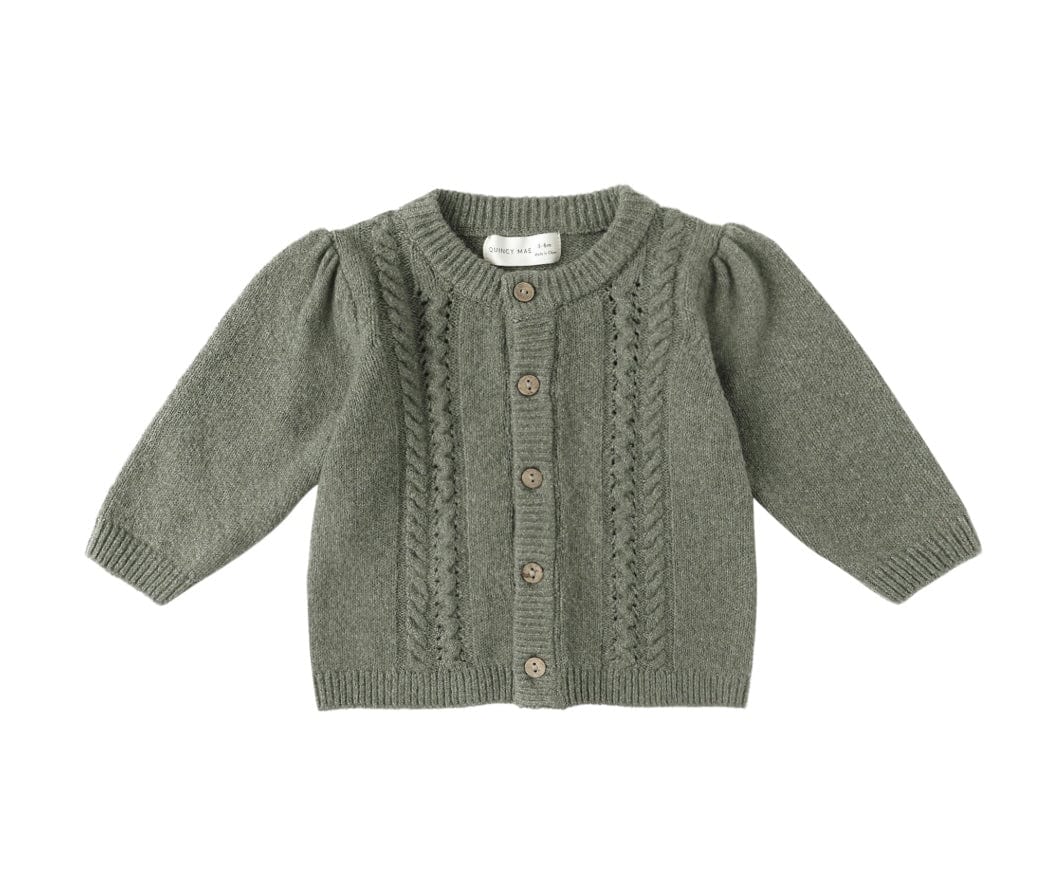 Quincy Mae HOLLY CARDIGAN  FOREST