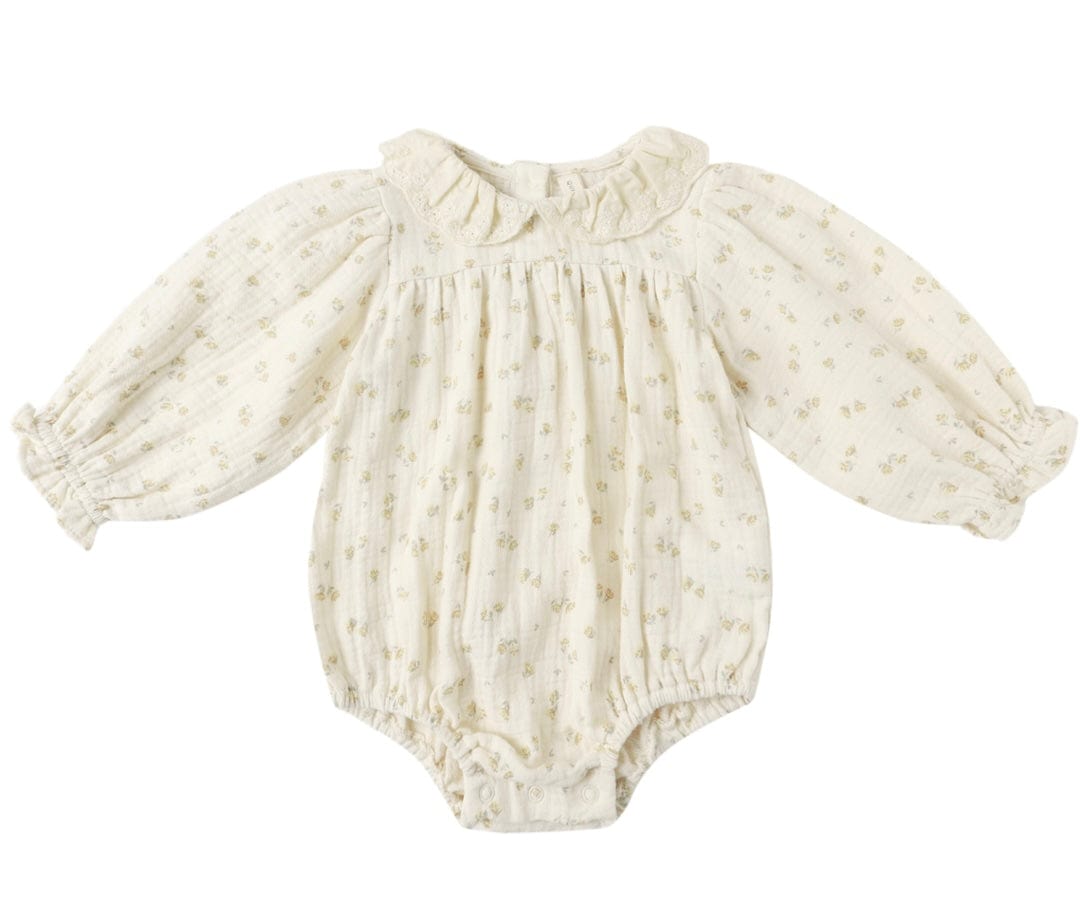 Quincy Mae CALLIE ROMPER  GOLDEN FLORAL