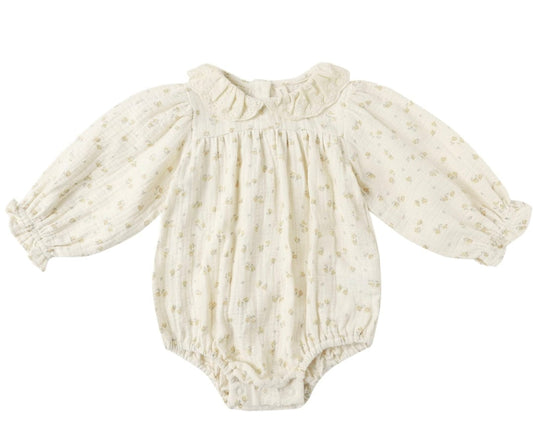 Quincy Mae CALLIE ROMPER  GOLDEN FLORAL