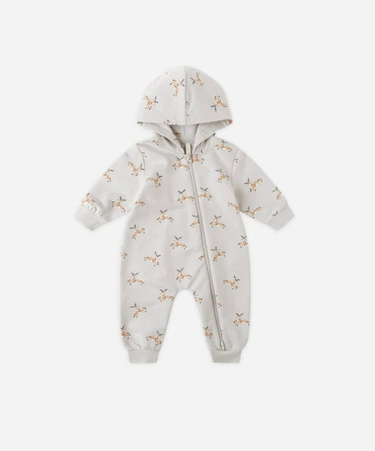 Quincy Mae HOODED JUMPSUIT REINDEER